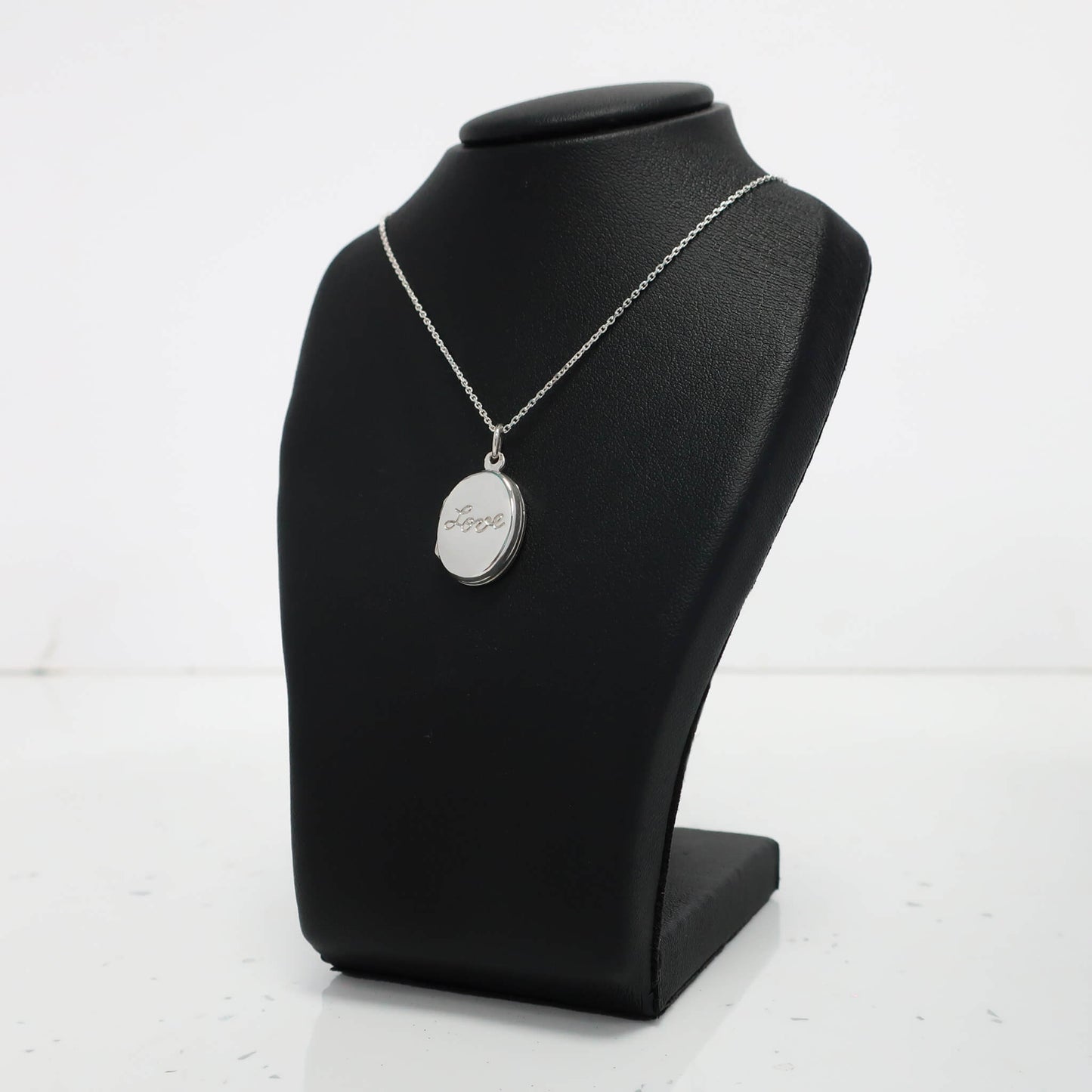 Silver Oval Locket | Love