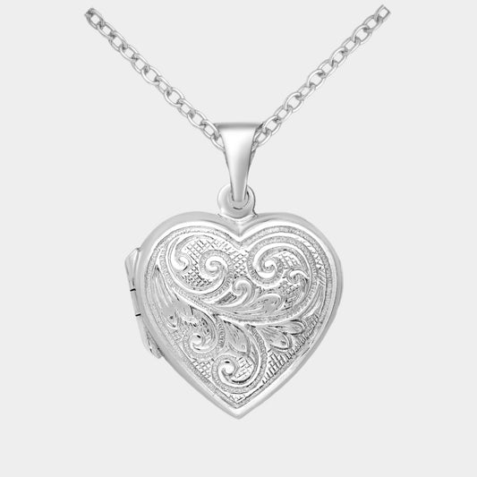 heart-shaped photo locket pendant