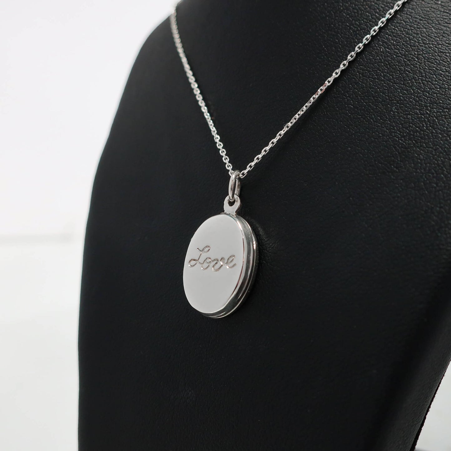 Silver Oval  Locket | Love